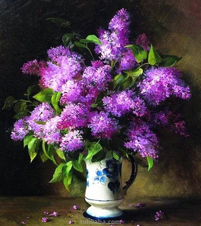 落英有情 - 俄罗斯画家 Serguei Toutounov 花卉静物油画