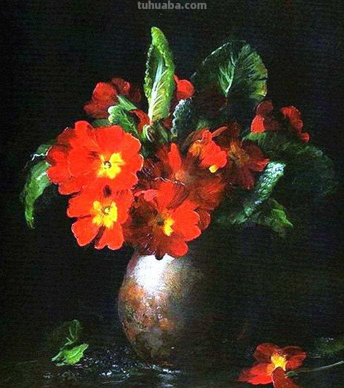 落英有情 - 俄罗斯画家 Serguei Toutounov 花卉静物油画