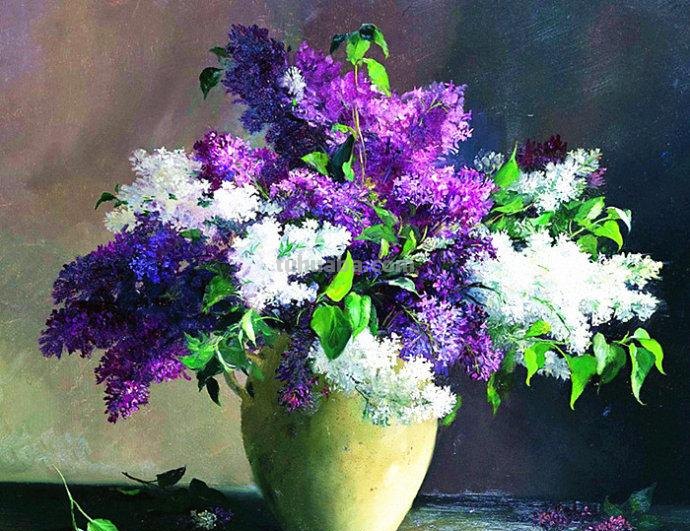 落英有情 - 俄罗斯画家 Serguei Toutounov 花卉静物油画