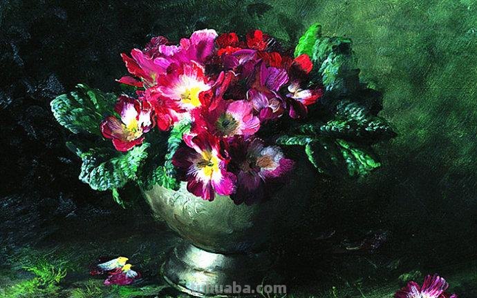 落英有情 - 俄罗斯画家 Serguei Toutounov 花卉静物油画