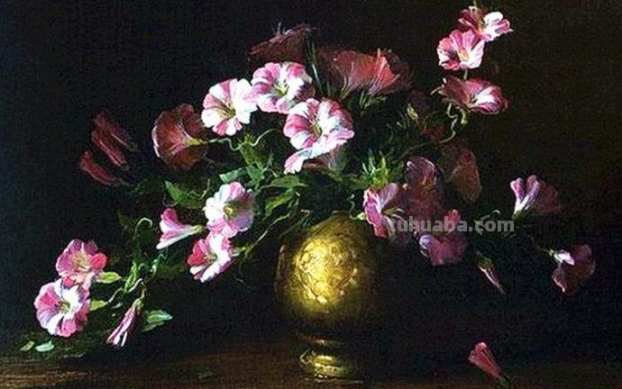 落英有情 - 俄罗斯画家 Serguei Toutounov 花卉静物油画