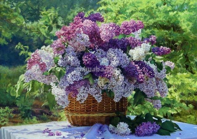 午后花园里的美丽时光 - 乌克兰画家基里·琴科花卉水果油画专辑