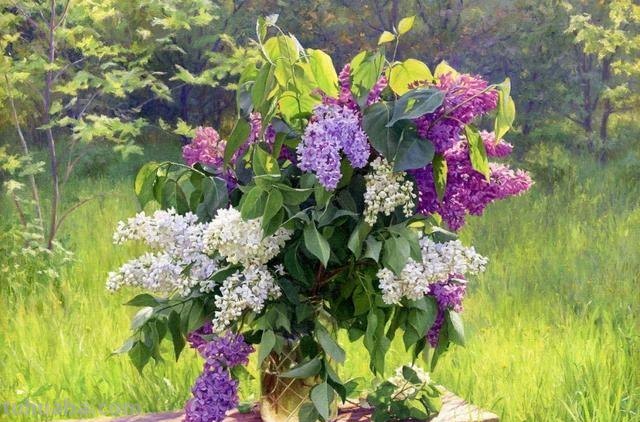 午后花园里的美丽时光 - 乌克兰画家基里·琴科花卉水果油画专辑