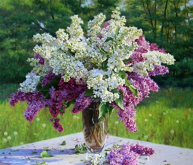 午后花园里的美丽时光 - 乌克兰画家基里·琴科花卉水果油画专辑