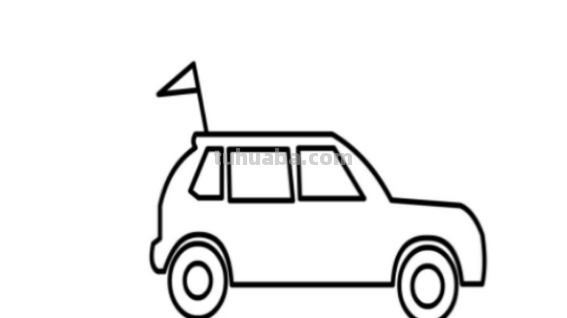 小汽车怎么画简单图片