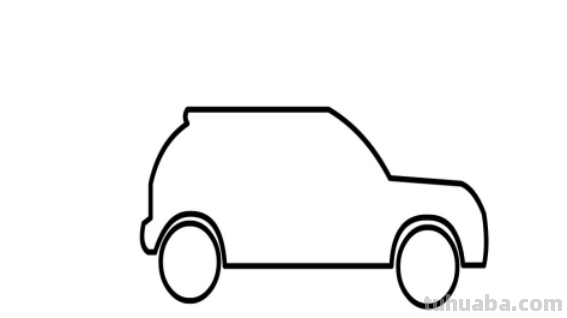 小汽车怎么画简单图片