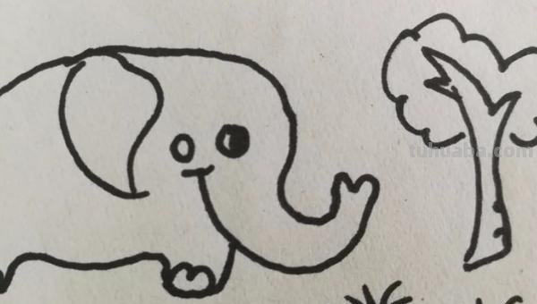 大象简笔画怎么画 简笔简笔画之大象？