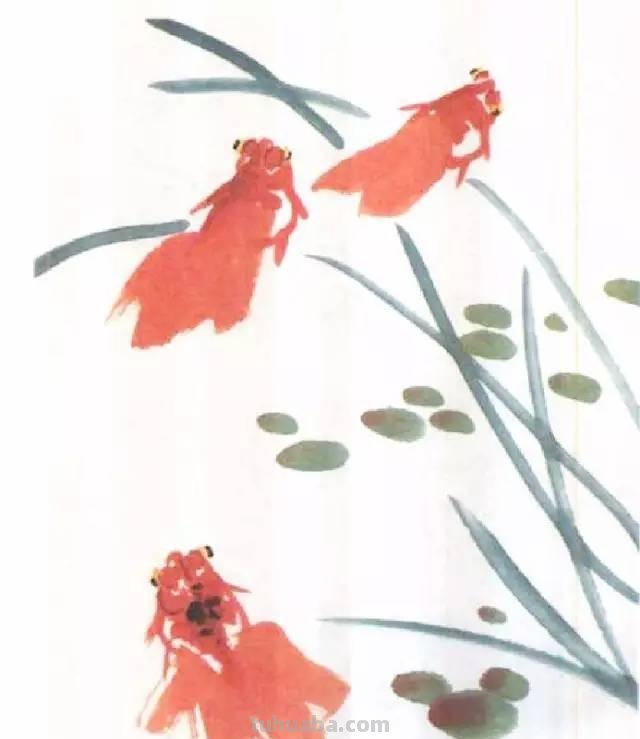 国画｜各种鱼的写意画法