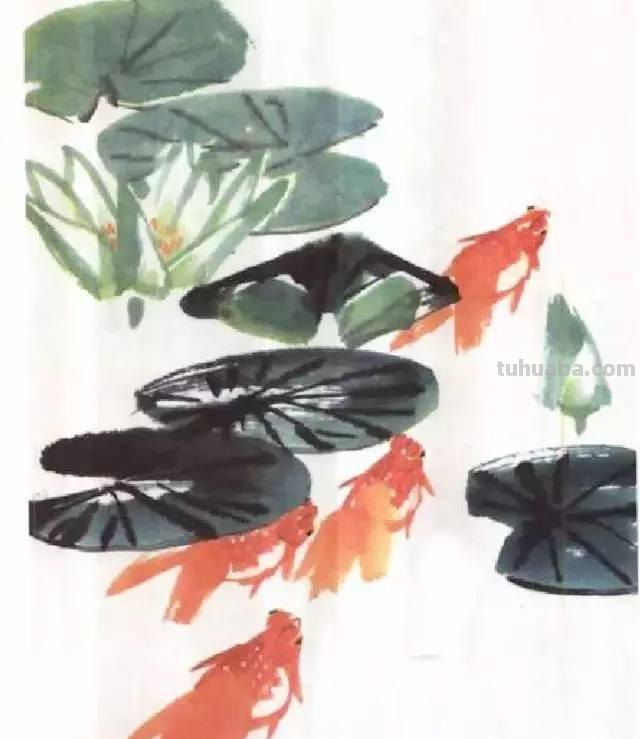 国画｜各种鱼的写意画法