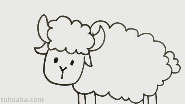 如何画一只可爱的小羊