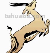 羚羊彩铅简笔画用什么颜色