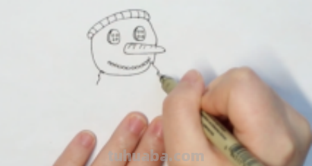 如何画一个雪人