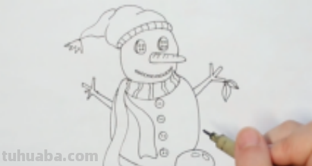如何画一个雪人