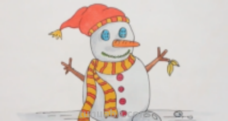 如何画一个雪人