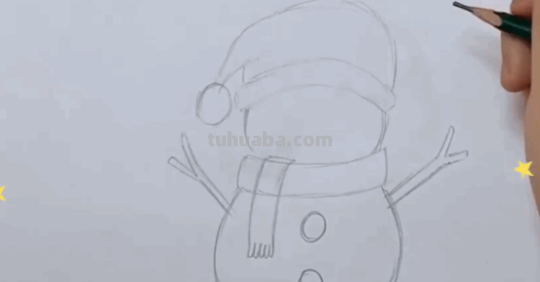 怎么画雪人