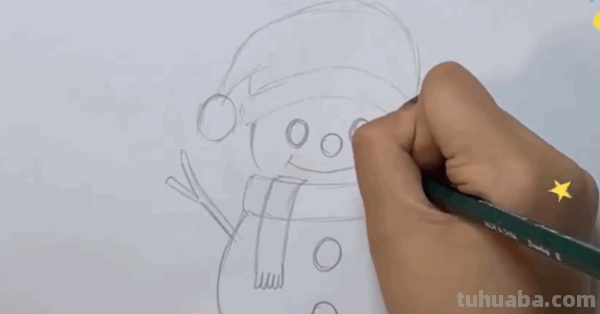 怎么画雪人