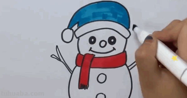 怎么画雪人
