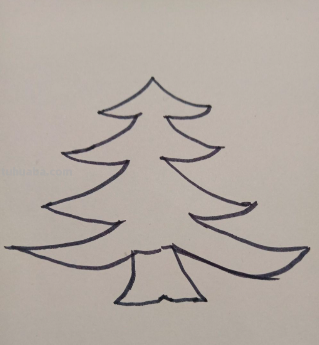 圣诞树怎么画