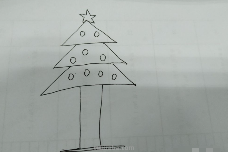 圣诞树怎么画