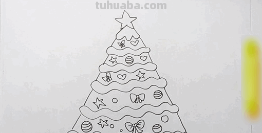 圣诞树怎么画