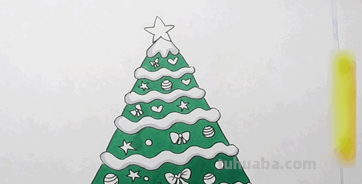 圣诞树怎么画