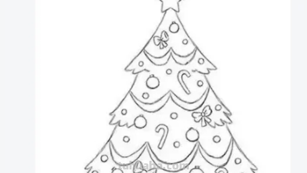 圣诞树怎么画漂亮简单图片