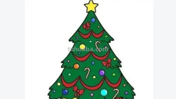 圣诞树怎么画漂亮简单图片