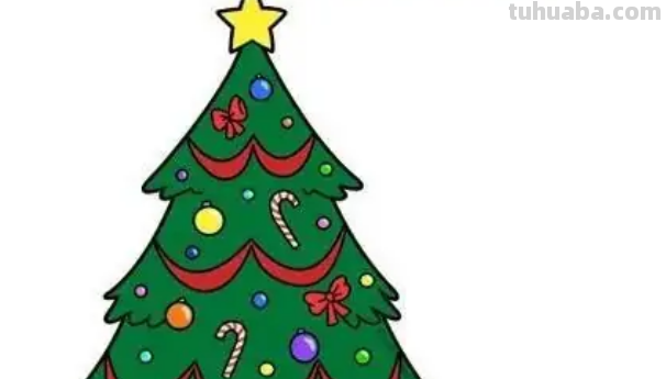 圣诞树怎么画简单图片