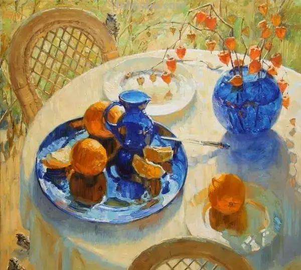 俄罗斯女画家Maria Pavlova静物花卉油画作品欣赏