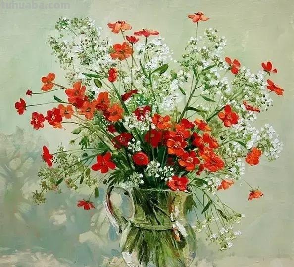 俄罗斯女画家Maria Pavlova静物花卉油画作品欣赏