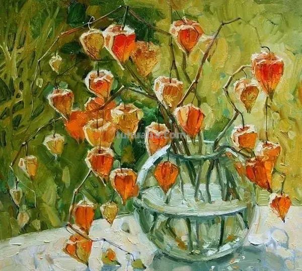 俄罗斯女画家Maria Pavlova静物花卉油画作品欣赏