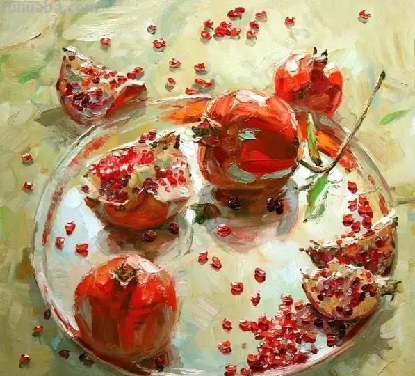 俄罗斯女画家Maria Pavlova静物花卉油画作品欣赏
