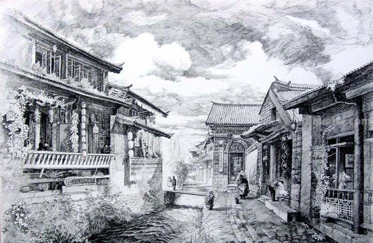 「转载美术」一组古镇速写作品欣赏