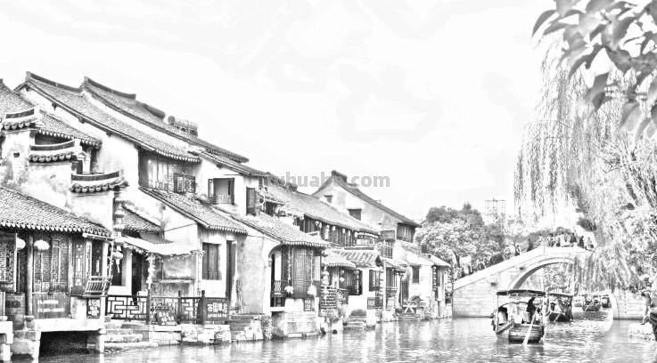 「转载美术」一组古镇速写作品欣赏