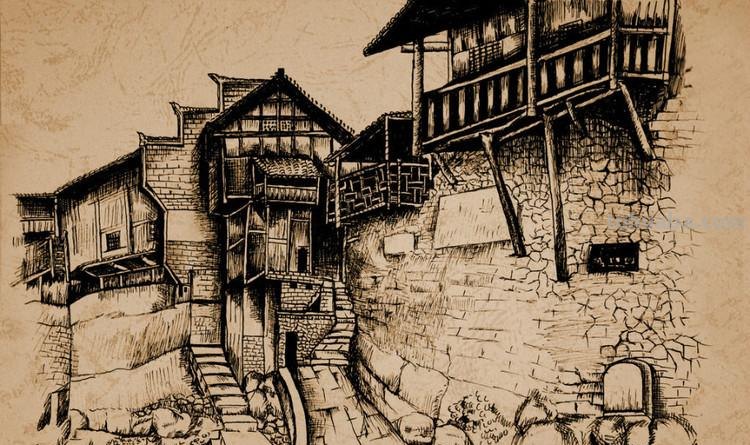 「转载美术」一组古镇速写作品欣赏