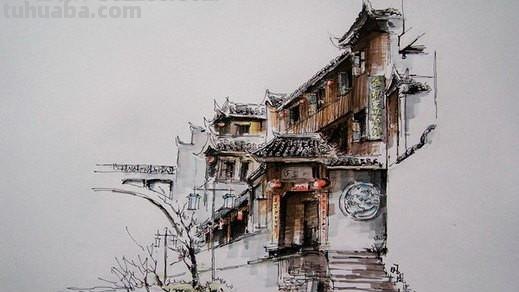 「转载美术」一组古镇速写作品欣赏