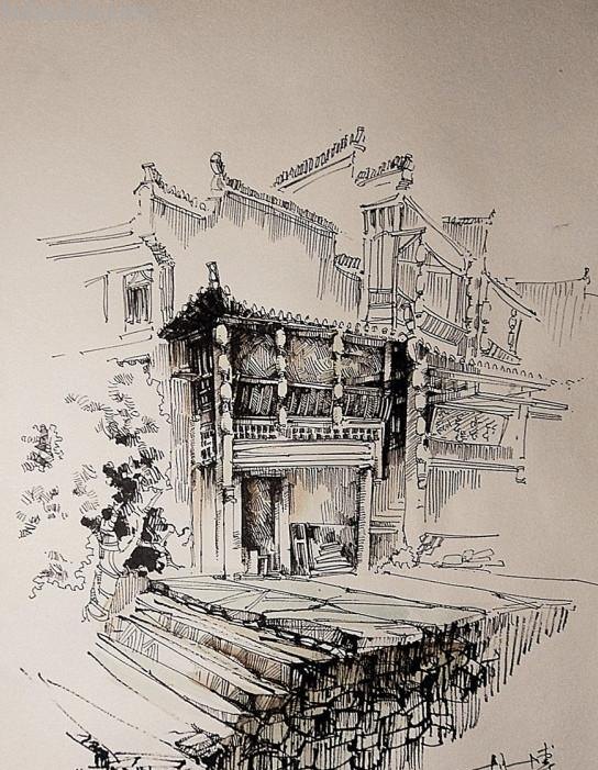 「转载美术」一组古镇速写作品欣赏