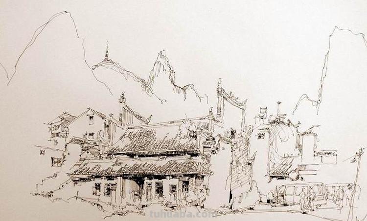 「转载美术」一组古镇速写作品欣赏