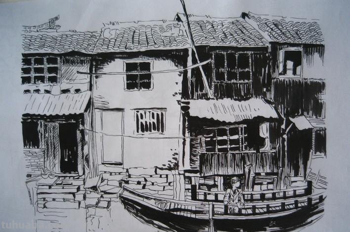 「转载美术」一组古镇速写作品欣赏