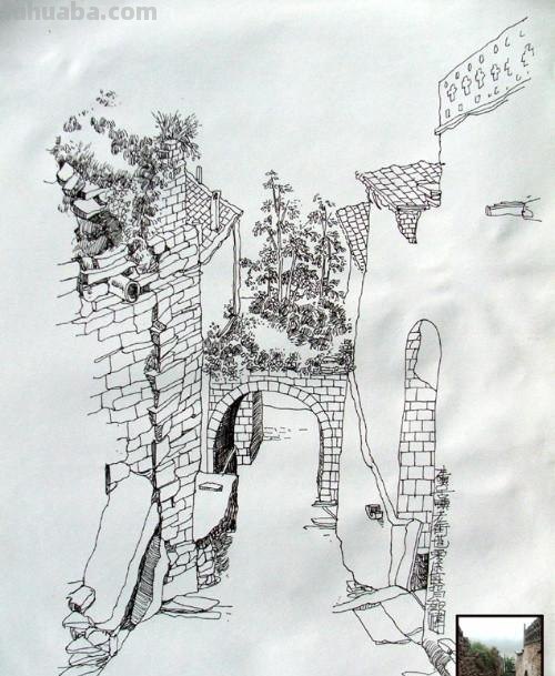 「转载美术」一组古镇速写作品欣赏