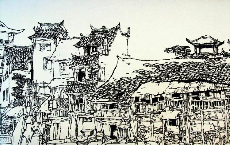 「转载美术」一组古镇速写作品欣赏