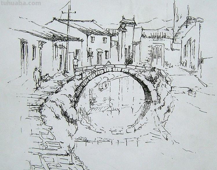 「转载美术」一组古镇速写作品欣赏