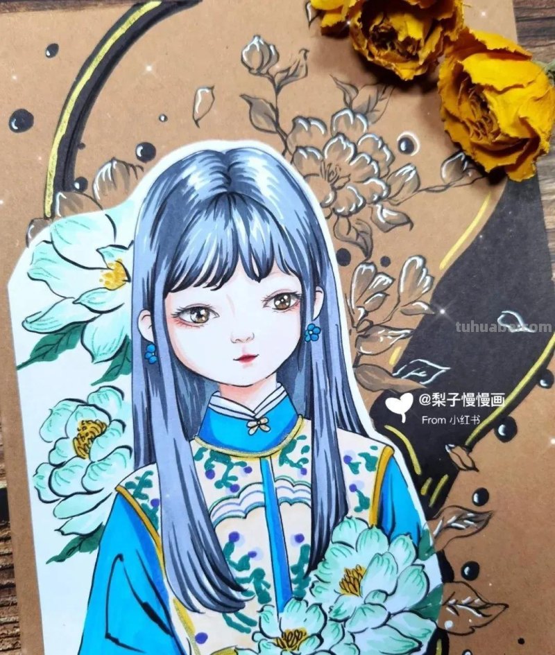 超治愈系的“国风动漫”美醉的春意，最新的春日创意主题绘画