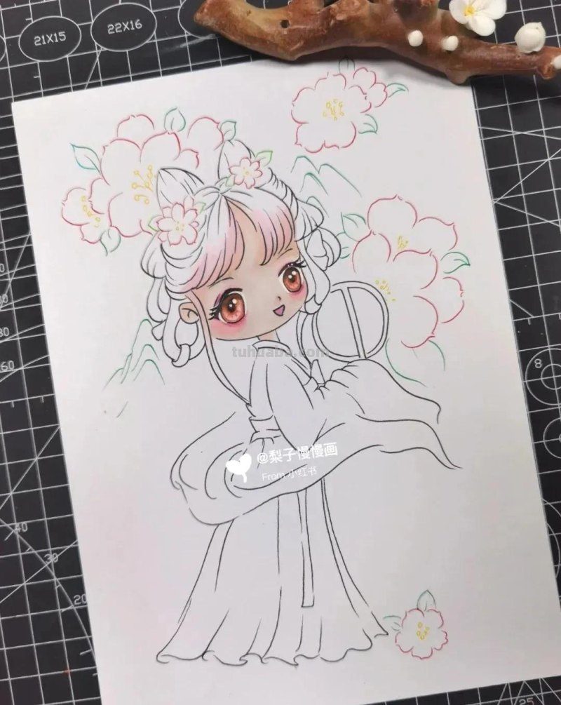 超治愈系的“国风动漫”美醉的春意，最新的春日创意主题绘画