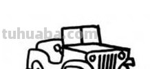 吉普车简笔画:怎么画吉普车