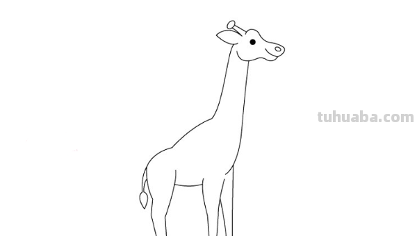 儿童画长颈鹿的画法