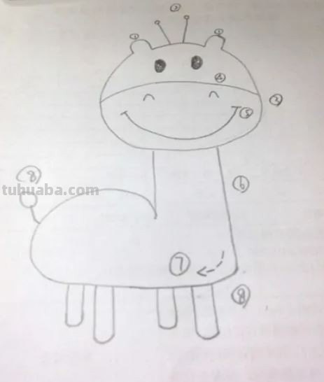 长颈鹿怎么画简单漂亮可爱