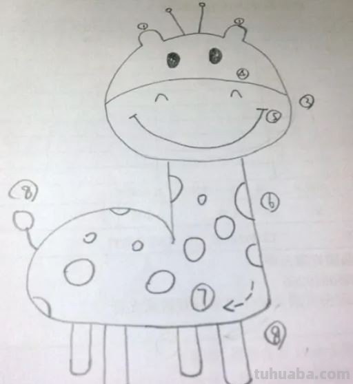 长颈鹿怎么画简单漂亮可爱