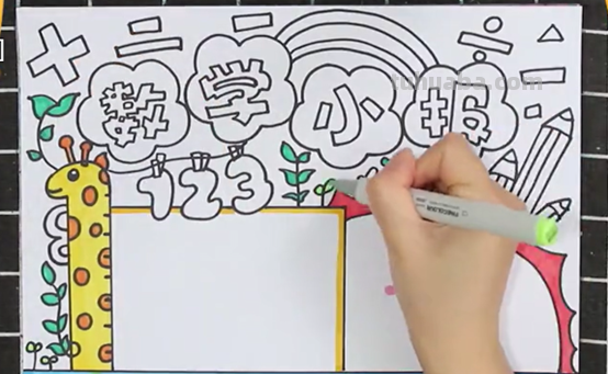 简单的数学手抄报怎么画