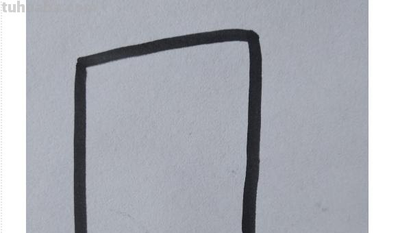凳子怎么画简笔画 放有书架翻开书的课桌凳简笔画怎么画？